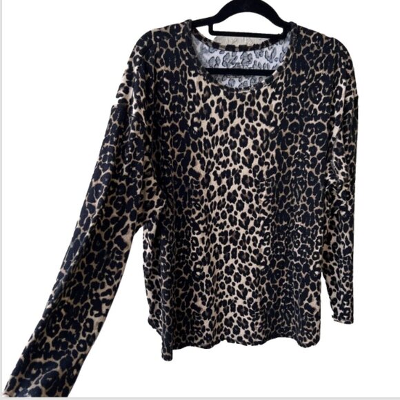 Westbound - Women's Blue White Traced Floral Vine 3/4 Sleeve Blouse Cotton - Picture 8 of 14